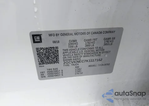 2019 Chevrolet Silverado 1500 Ld Wt z USA, uszkodzony, nr VIN 2GCVKNEC7K1117162